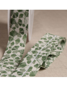 Ginkgo-Schrägband - Ecru