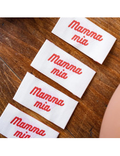 Set von 5 Aufnähern zum Aufnähen - Mammia mia