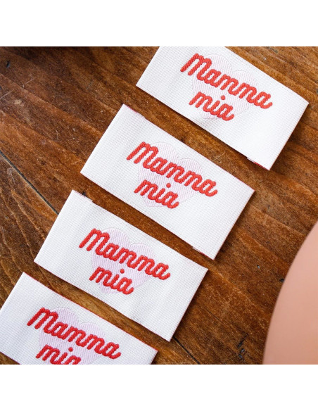 Set von 5 Aufnähern zum Aufnähen - Mammia mia