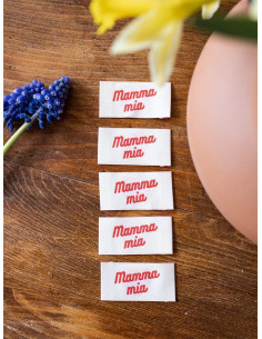Set von 5 Aufnähern zum Aufnähen - Mammia mia 2