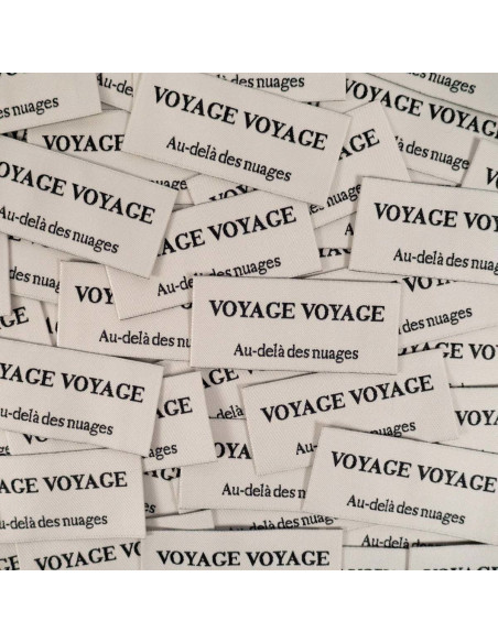 Set von 5 gewebten Etiketten - Reise
