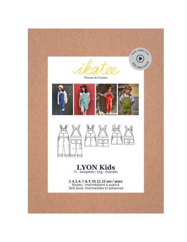 Latzhosen-Schnittmuster Lyon kids - Ikatee