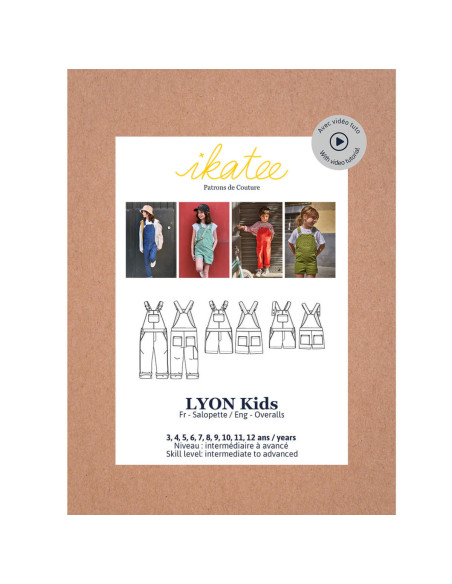 Latzhosen-Schnittmuster Lyon kids - Ikatee