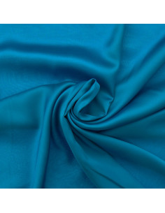 Viskose-Satin-Stoff - Blau