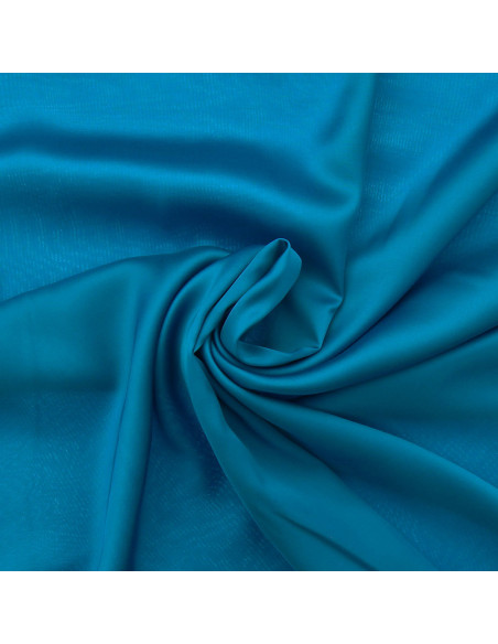 Viskose-Satin-Stoff - Blau