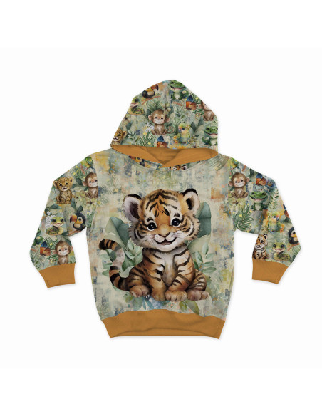 Leichter Sweatstoff-Panel 40 cm x 50 cm - Tropischer Tiger