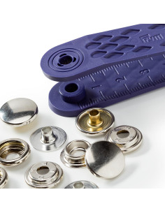 Packung mit 10 Druckknöpfen Sport Camping Nickel mit Werkzeug 15 mm 2