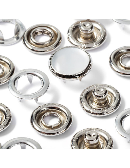 Nachfüllpackung mit 6 Druckknöpfen Jersey 12 mm Perlmutt