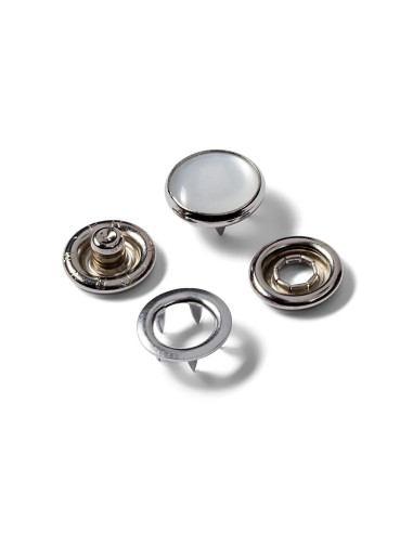 Nachfüllpackung mit 6 Druckknöpfen Jersey 12 mm Perlmutt