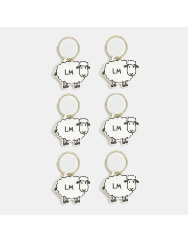 Set mit 6 Schaf-Maschenmarkierern von Lantern Moon