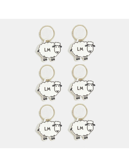 Set mit 6 Schaf-Maschenmarkierern von Lantern Moon