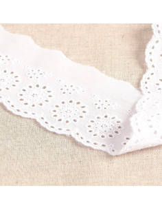 Broderie Anglaise Rosetten Célia - Weiß