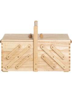 Arbeiterin Nähen in hellem Holz L