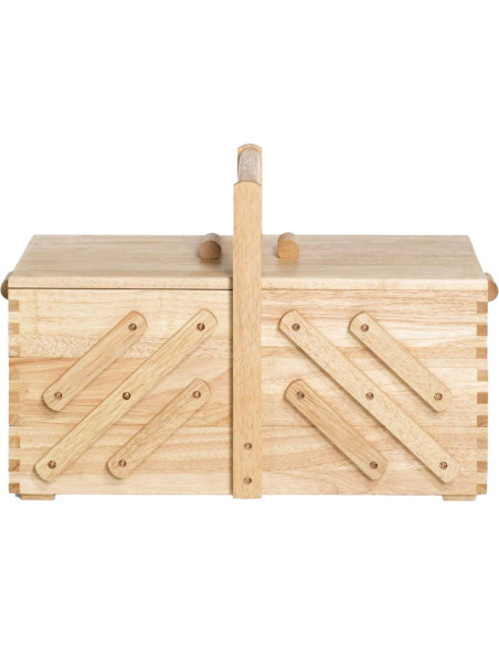 Arbeiterin Nähen in hellem Holz L