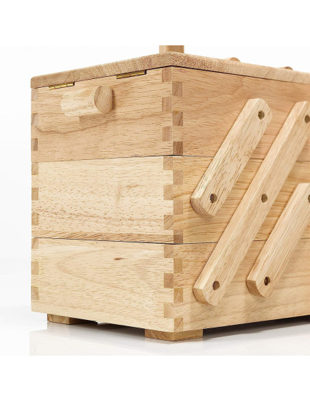 Arbeiterin Nähen in hellem Holz L