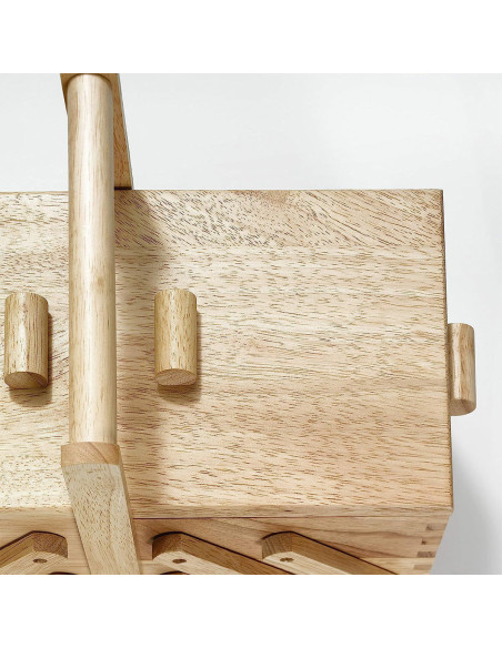 Arbeiterin Nähen in hellem Holz L