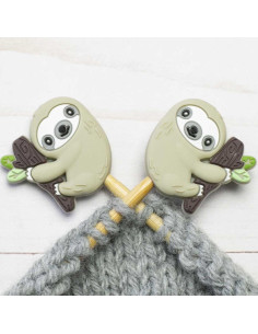 Maschenstopper für Stricknadeln - Faultier