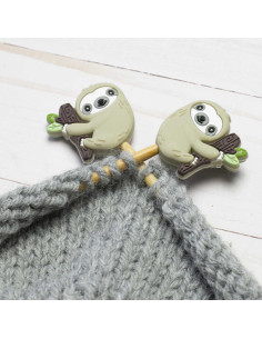 Maschenstopper für Stricknadeln - Faultier 2