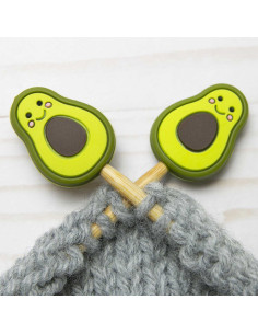 Maschenstopper für Stricknadeln - Avocado