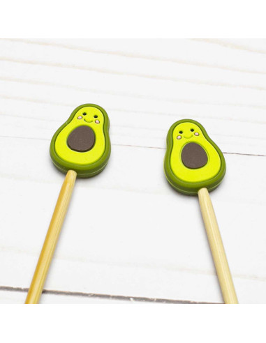 Maschenstopper für Stricknadeln - Avocado