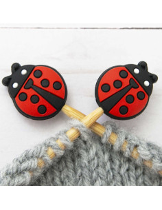 Maschenstopper für Stricknadeln - Marienkäfer