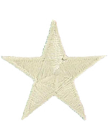 Beigefarbener aufbügelbarer Stern-Patch