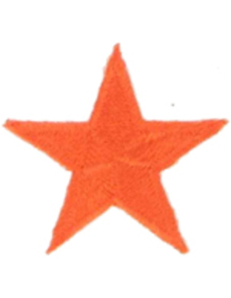 Bügelaufnäher orangefarbener Stern