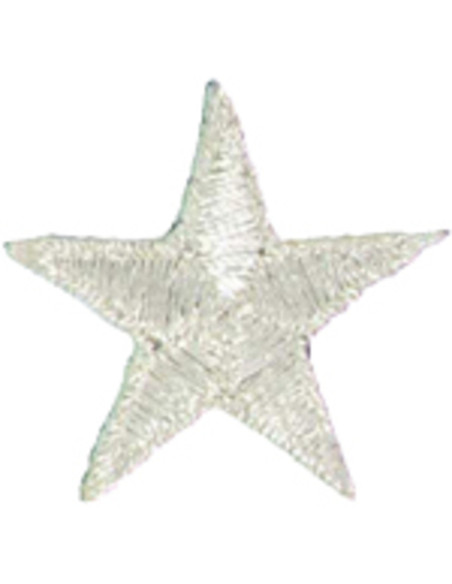 Silberner aufbügelbarer Stern-Patch