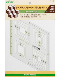 Patchwork-Schablone Diamond 60° Clover