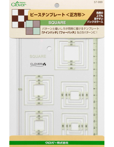 Patchwork-Schablone Quadrate Clover