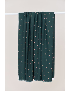 Viskose-Crêpe-Stoff Jolly Dots - Flaschengrün 2