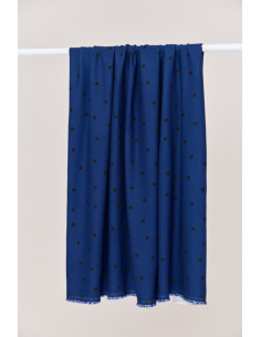 Viskose-Crêpe-Stoff Jolly Dots - Kobaltblau 2