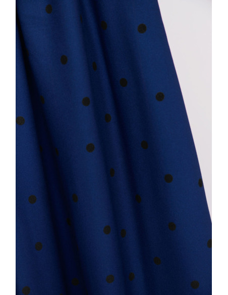Viskose-Crêpe-Stoff Jolly Dots - Kobaltblau