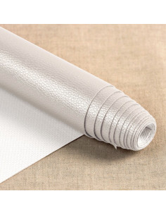 Karla Star Stoffstück 140 cm x 50 cm - Metallisch Weiß