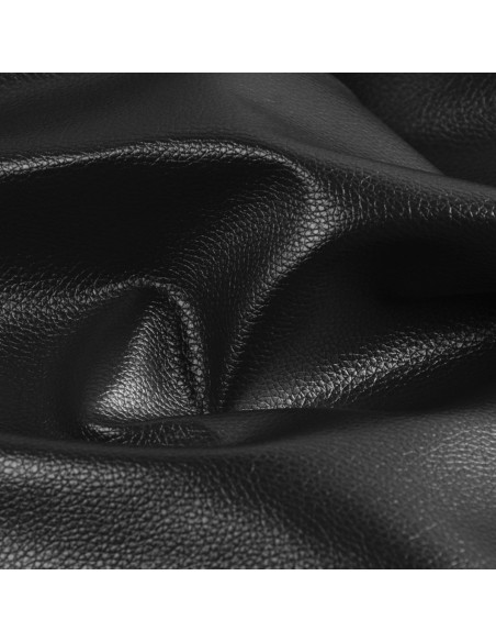Karla Star Kunstlederstück 140 cm x 50 cm - Metallisch Schwarz