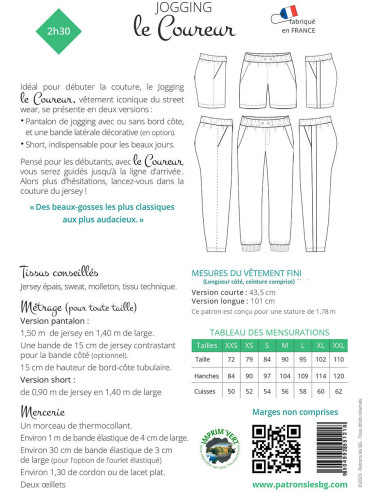 Jogging- und Shorts-Muster für Herren Der Läufer - Les BG
