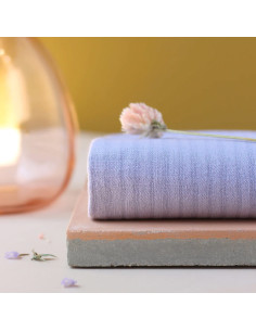 Gewebter Baumwollstoff mit kleinen Karos in Mauve - La Maison Naïve 2
