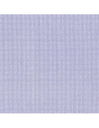 Gewebter Baumwollstoff mit kleinen Karos in Mauve - La Maison Naïve