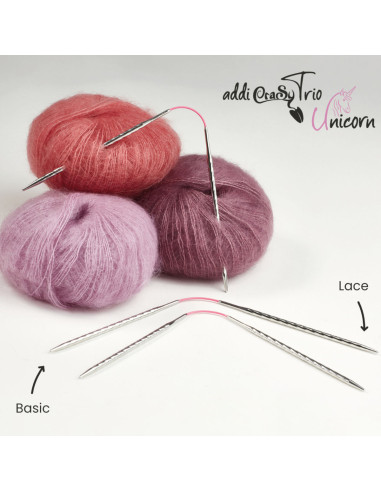 addiCraSyTrio Unicorn Long Nadelset