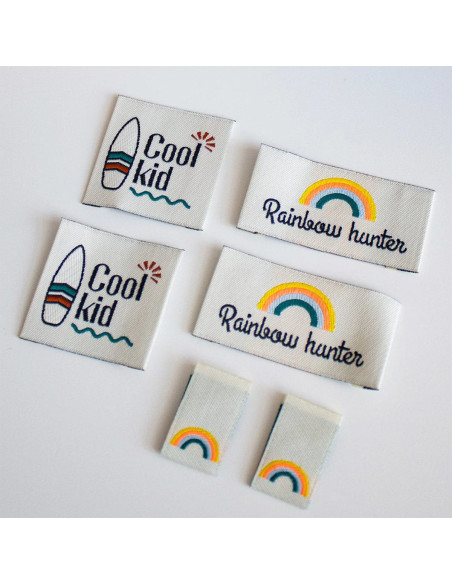 Set von 6 Aufnäh-Etiketten - Cool Kids Sortiment