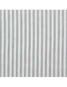 Baumwoll-Popeline-Stoff - Breite Streifen - Grau 2