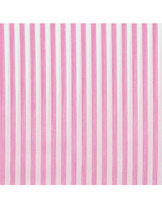 Baumwoll-Popeline-Stoff - Breite Streifen - Rosa 2