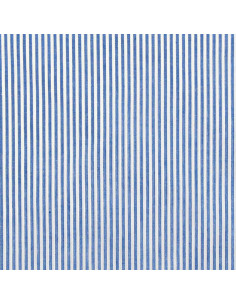 Baumwoll-Popeline-Stoff - Feine Streifen - Blau 2