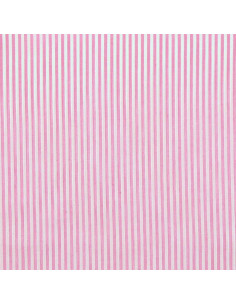 Baumwoll-Popeline-Stoff - Feine Streifen - Rosa 2