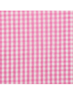 Baumwoll-Popeline-Stoff - Große Vichy-Karos - Rosa 2