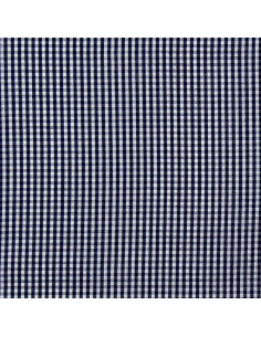 Baumwoll-Popeline-Stoff - Vichy-Karo - Marineblau 2