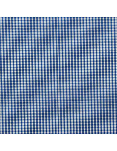 Baumwoll-Popeline-Stoff - Vichy-Karo - Blau 2