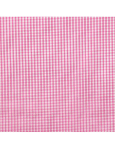 Baumwoll-Popeline-Stoff - Vichy-Karo - Rosa 2