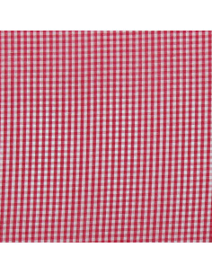 Baumwoll-Popeline-Stoff - Vichy-Karo - Himbeere 2