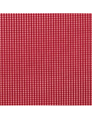 Baumwoll-Popeline-Stoff - Vichy-Karo - Rot